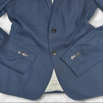 [Good Condition] ZARA MAN Tailored Jacket Navy L Equivalent Lining All Over Pattern
