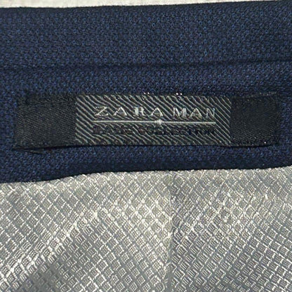 [Good Condition] ZARA MAN Tailored Jacket Navy L Equivalent Lining All Over Pattern