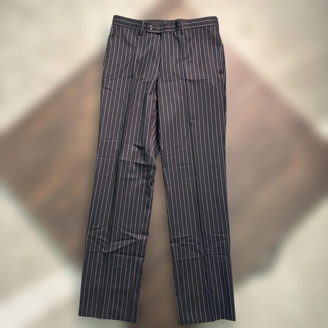 7LA1 Setup Suit Top and Bottom Set Striped Pattern Navy Old Clothes