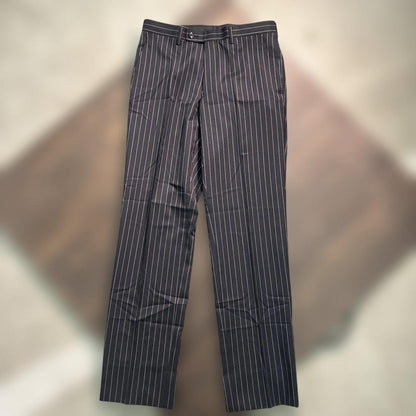 7LA1 Setup Suit Top and Bottom Set Striped Pattern Navy Old Clothes