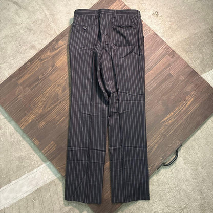 7LA1 Setup Suit Top and Bottom Set Striped Pattern Navy Old Clothes