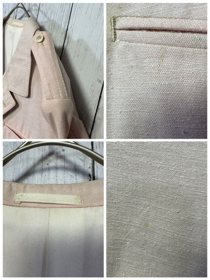 [Rare☆VINTAGE☆Short sleeve suit☆Setup] Pink Light blue M