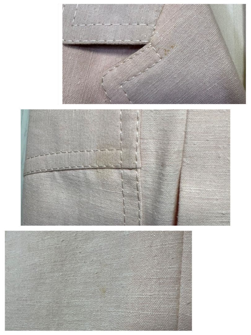 [Rare☆VINTAGE☆Short sleeve suit☆Setup] Pink Light blue M
