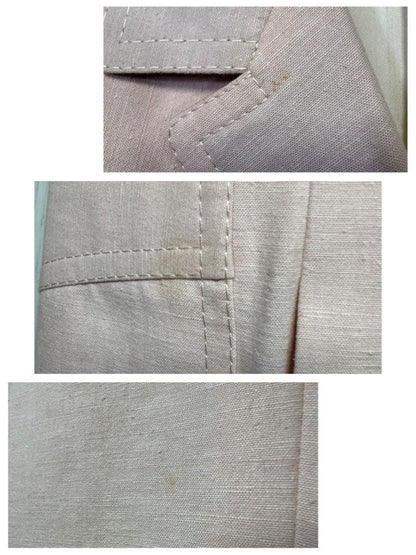 [Rare☆VINTAGE☆Short sleeve suit☆Setup] Pink Light blue M