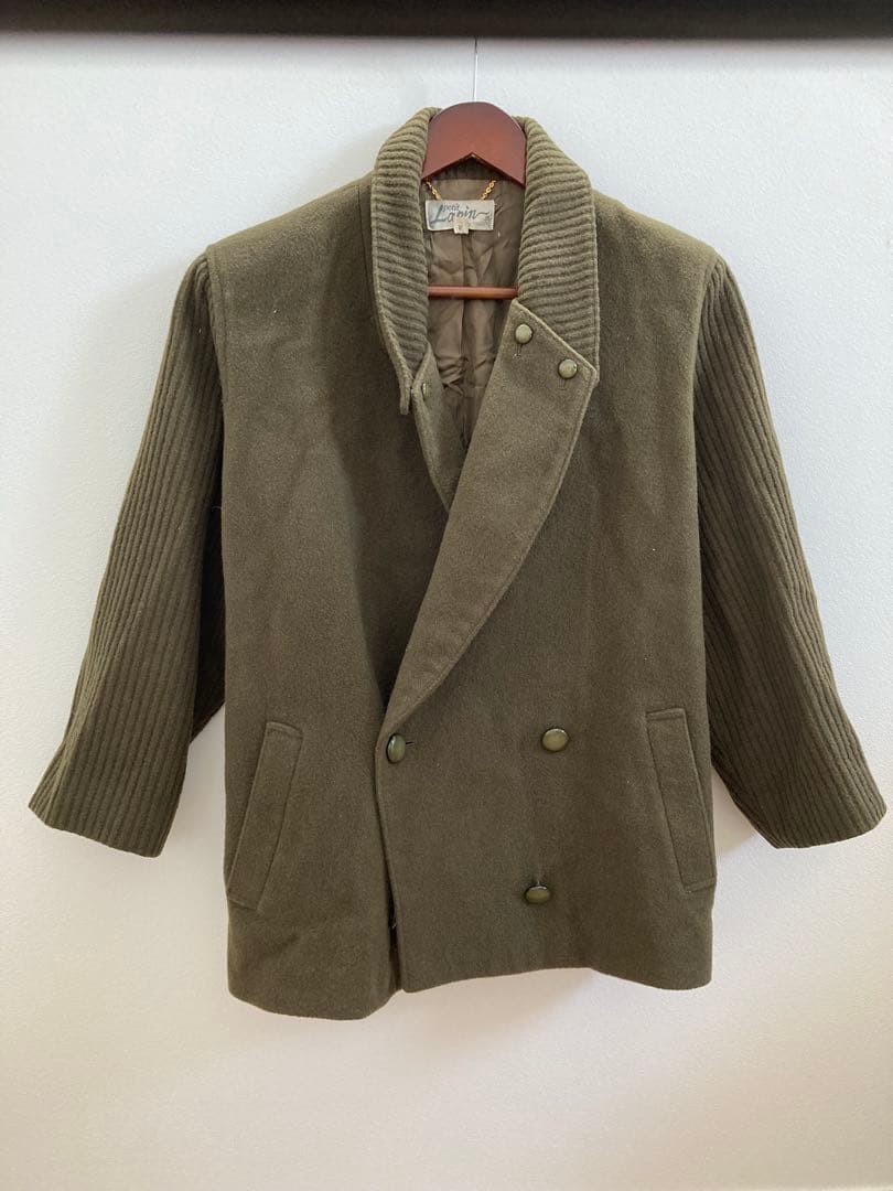 [Extremely beautiful/luxury] petit lapin 100% wool double coat rare design