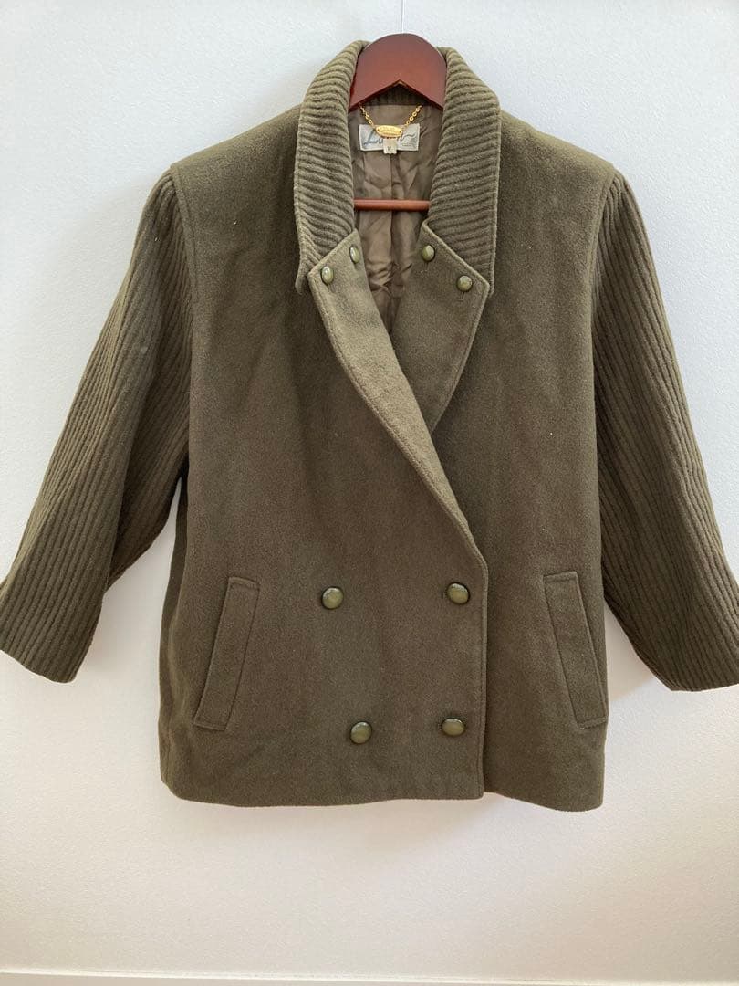 [Extremely beautiful/luxury] petit lapin 100% wool double coat rare design