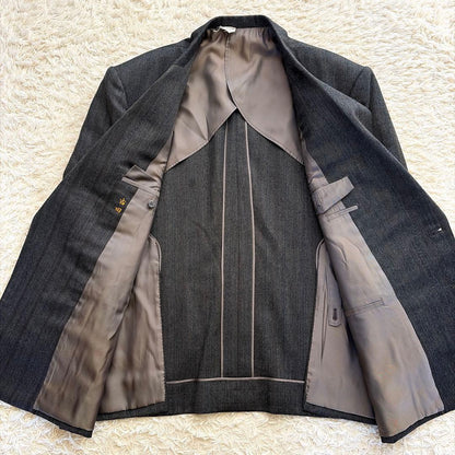 5-piece set, styled double suit, dark gray pins, coming-of-age ceremony #38