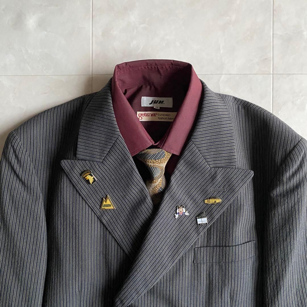 90s vintage ARMANI tie double suit pins 4 piece set