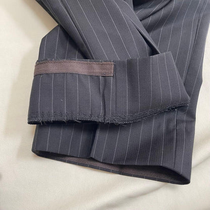 Armani Collezioni suit top and bottom set striped dark gray M