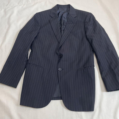 Armani Collezioni suit top and bottom set striped dark gray M