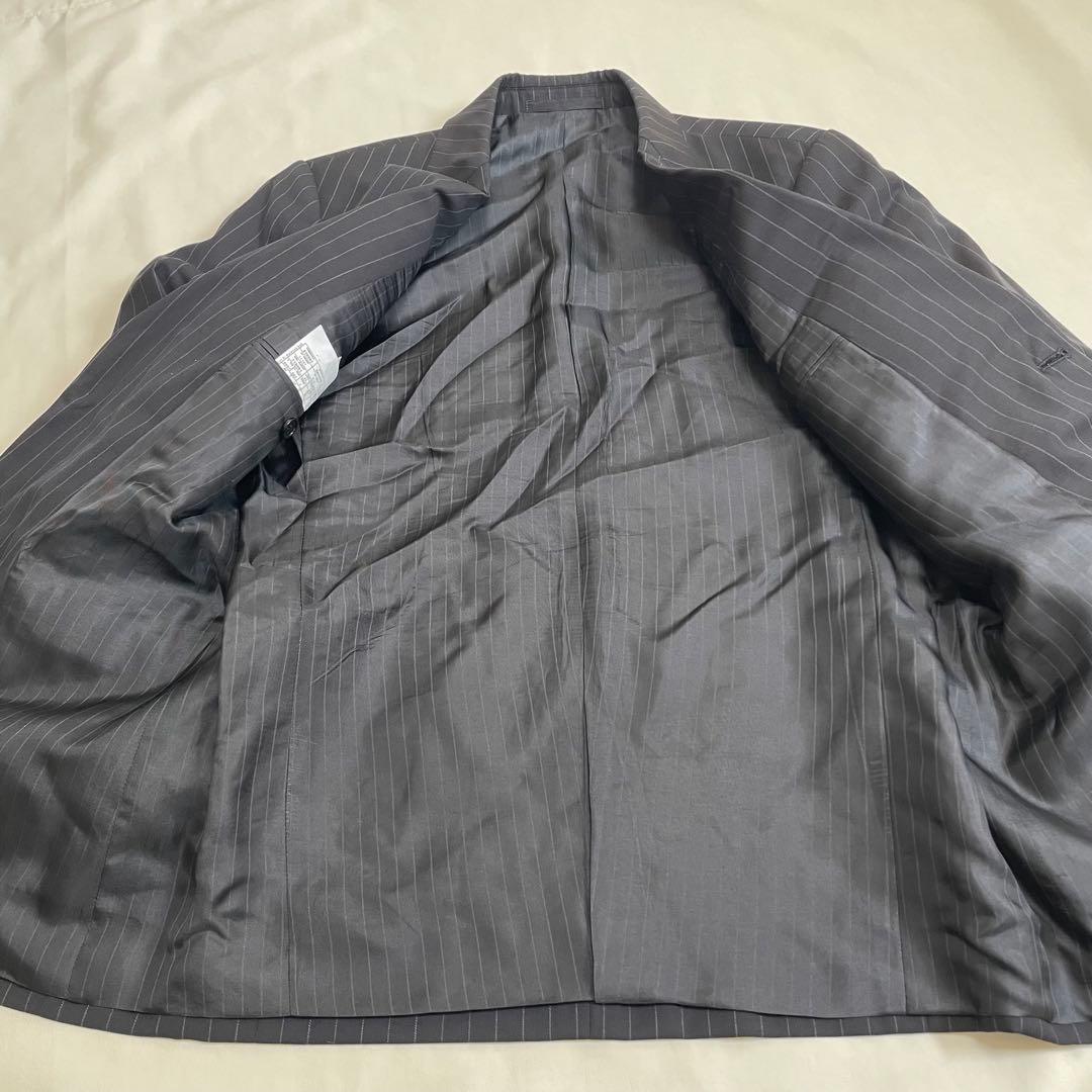 Armani Collezioni suit top and bottom set striped dark gray M