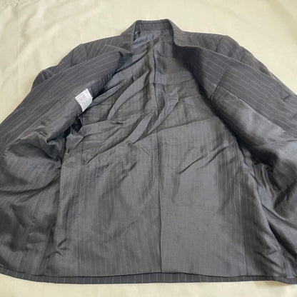 Armani Collezioni suit top and bottom set striped dark gray M