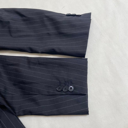 Armani Collezioni suit top and bottom set striped dark gray M