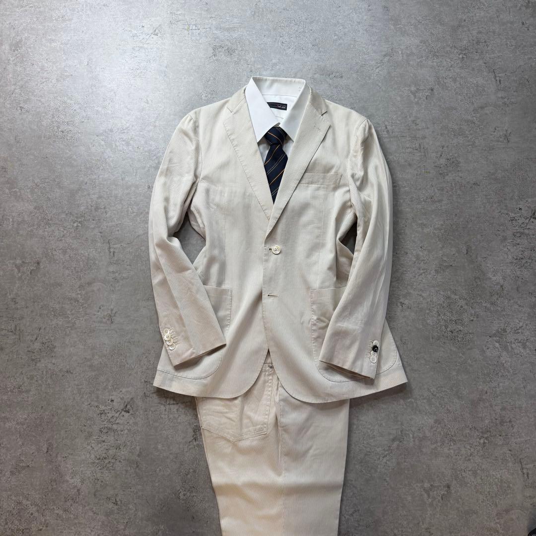 Men's Vintage Striped Setup Suit M Equivalent Good Condition