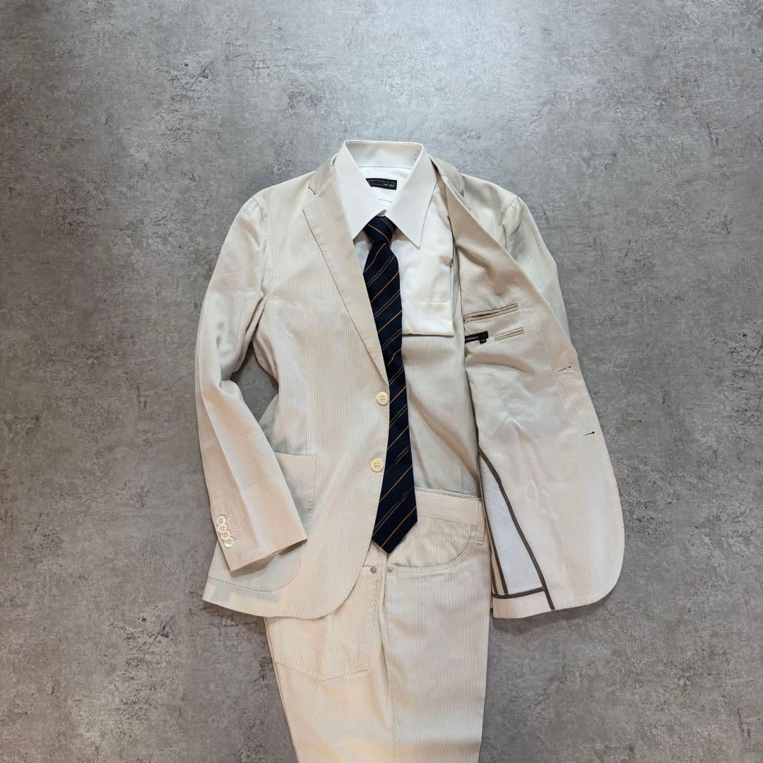 Men's Vintage Striped Setup Suit M Equivalent Good Condition