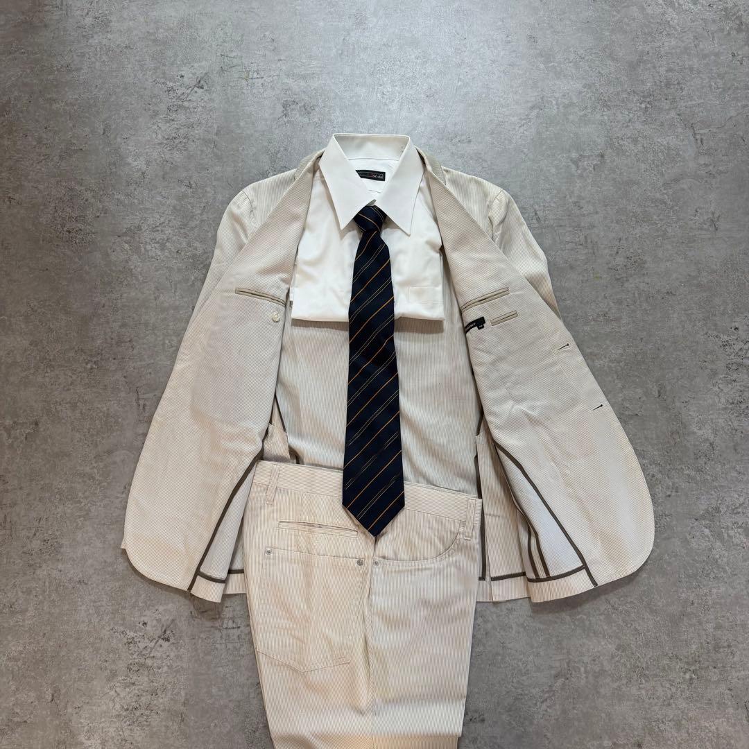 Men's Vintage Striped Setup Suit M Equivalent Good Condition