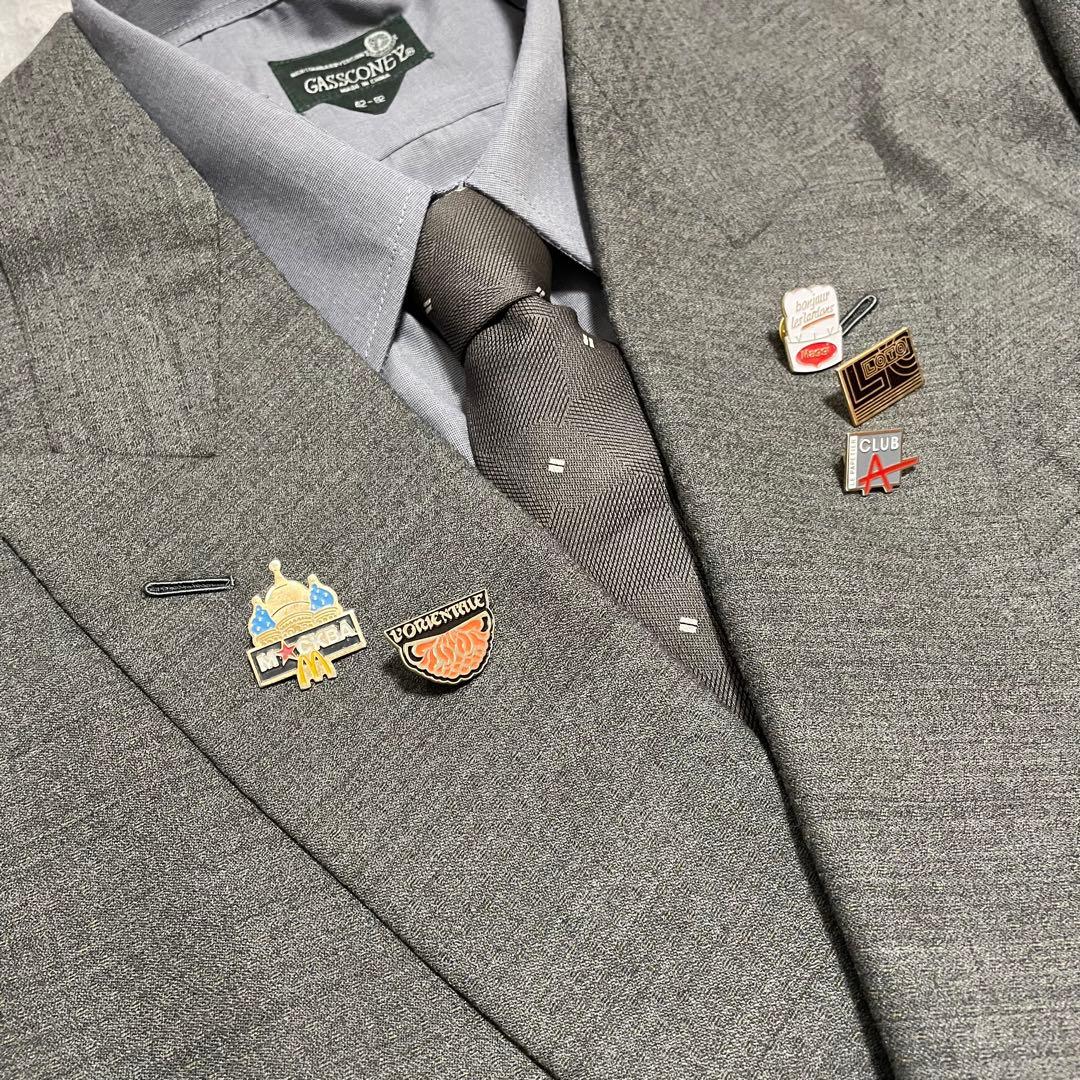 [Set of 5] Armani Setup Pins Tie Shirt Gray Coming of Age Ceremony