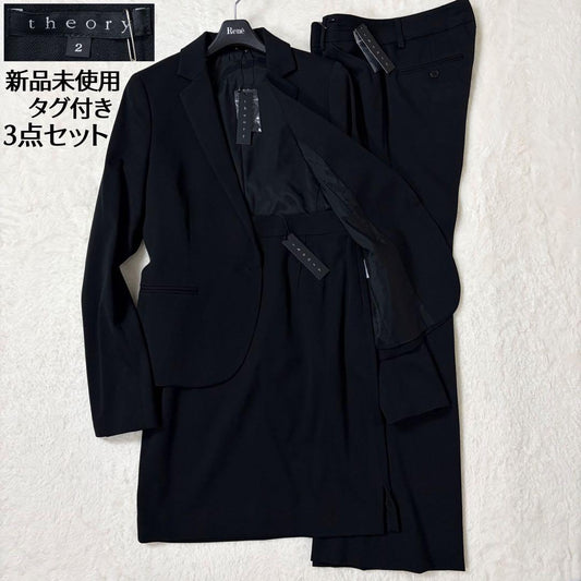 [New and unused with tags] Theory Setup 3-piece set Stretch Black M