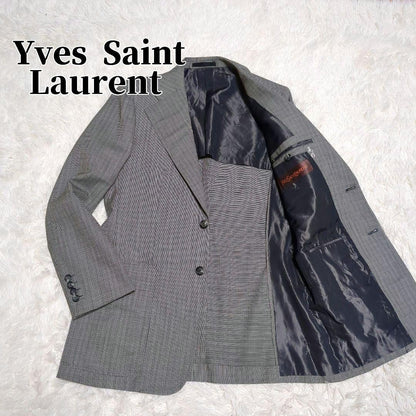 Good condition Rare✨Yves Saint Laurent Tailored Jacket Check Pattern Vintage