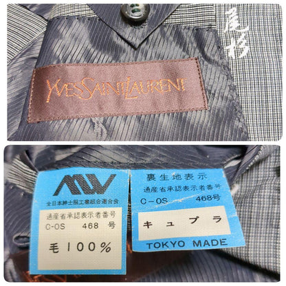 Good condition Rare✨Yves Saint Laurent Tailored Jacket Check Pattern Vintage