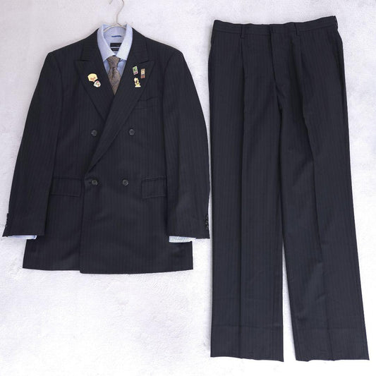 Vintage Setup Double Suit Black 5 Piece Mode Casual