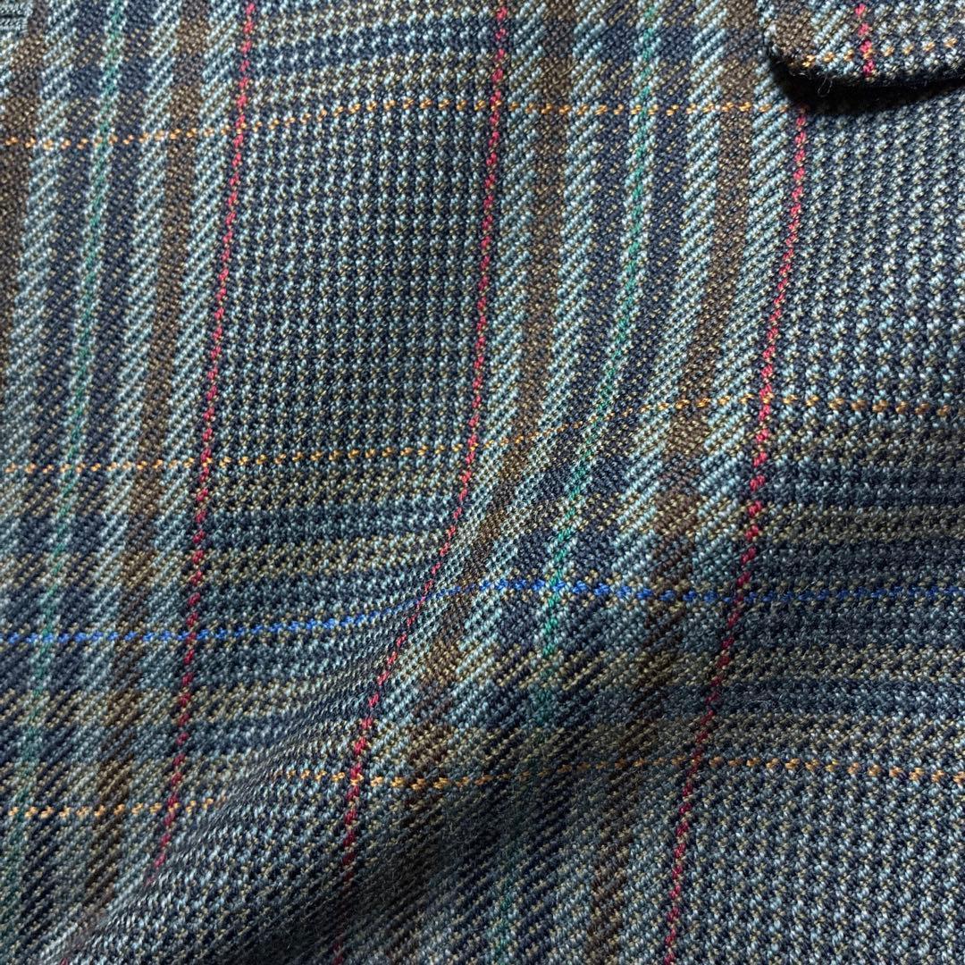 90s Burberry Tailored Jacket Multicolor Check Blazer Spring Autumn Winter Lamb Wool