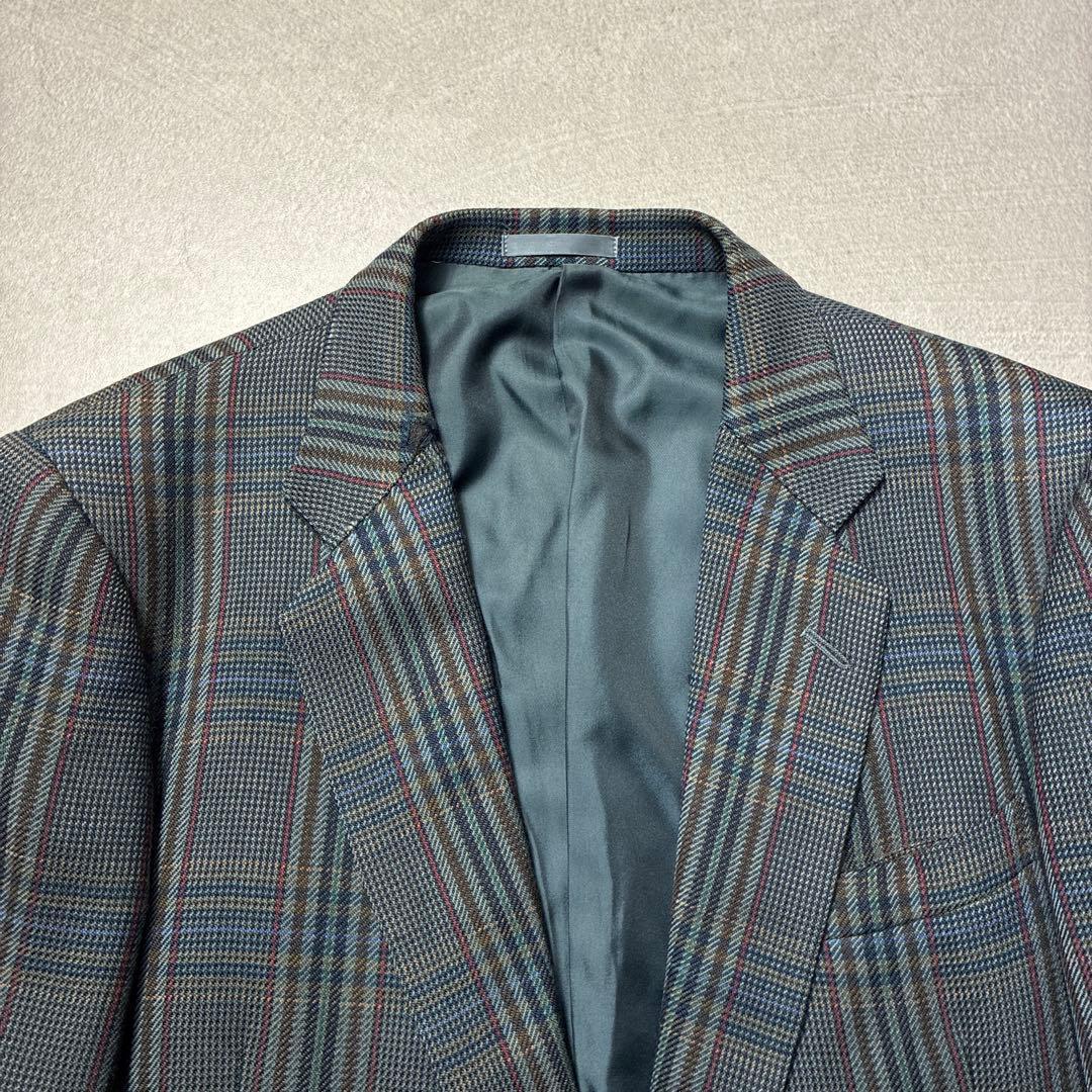 90s Burberry Tailored Jacket Multicolor Check Blazer Spring Autumn Winter Lamb Wool