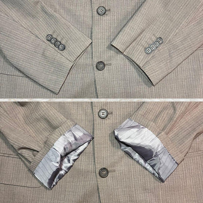 [Extremely Good Condition] Vintage TOPVALU Wool Suit 2XL A8 Gray