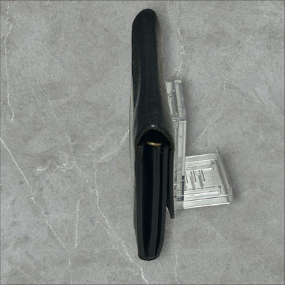 [Good condition] IL BISONTE long wallet leather black with storage bag
