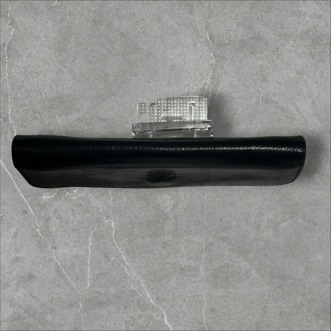 [Good condition] IL BISONTE long wallet leather black with storage bag