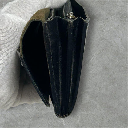 [Good condition] IL BISONTE long wallet leather black with storage bag