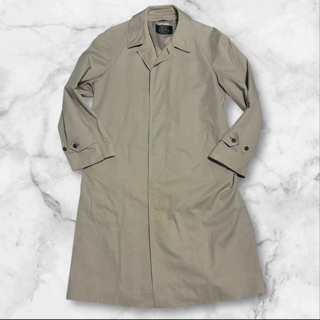 [Good Condition] New Yorker Stainless Steel Collar Coat S Check Lining NEWYORKER