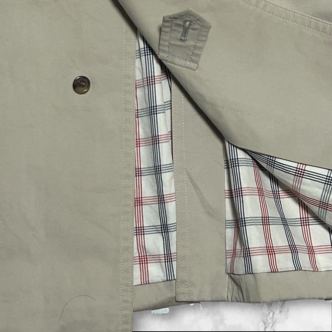 [Good Condition] New Yorker Stainless Steel Collar Coat S Check Lining NEWYORKER