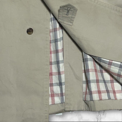 [Good Condition] New Yorker Stainless Steel Collar Coat S Check Lining NEWYORKER