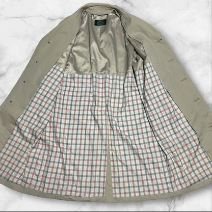 [Good Condition] New Yorker Stainless Steel Collar Coat S Check Lining NEWYORKER