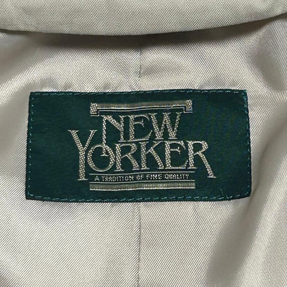 [Good Condition] New Yorker Stainless Steel Collar Coat S Check Lining NEWYORKER