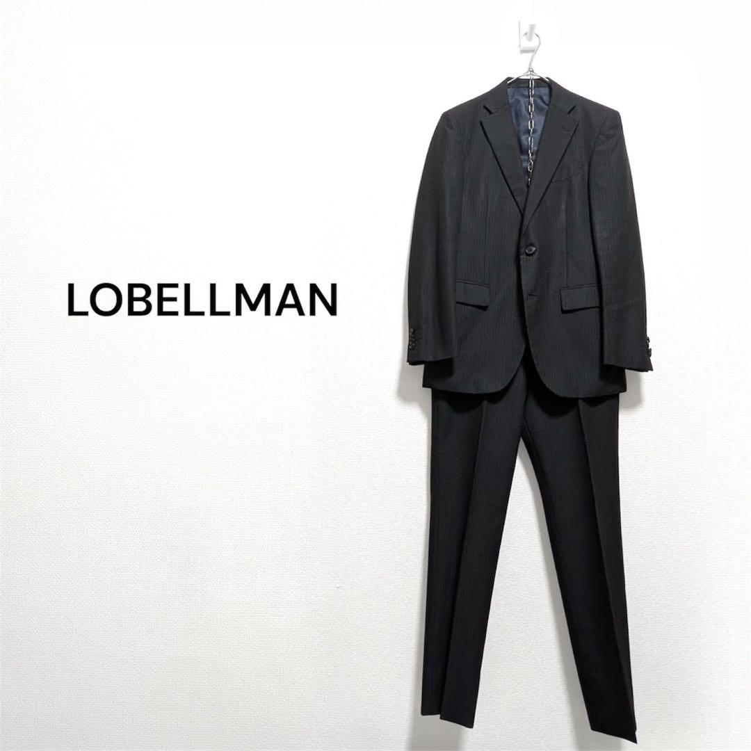 Roberman Pinstripe Suit Setup Business Charcoal Gray M