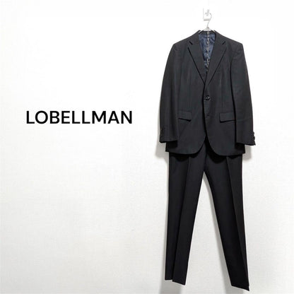 Roberman Pinstripe Suit Setup Business Charcoal Gray M