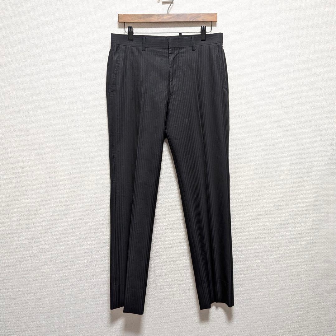 Roberman Pinstripe Suit Setup Business Charcoal Gray M