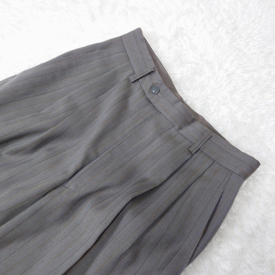Vintage old clothes gray striped double suit set up