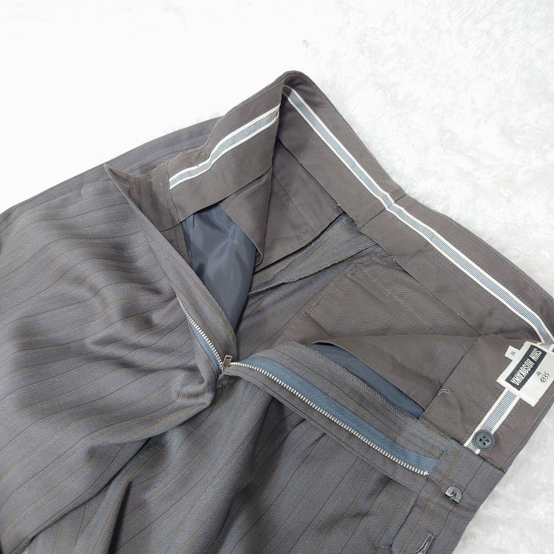 Vintage old clothes gray striped double suit set up