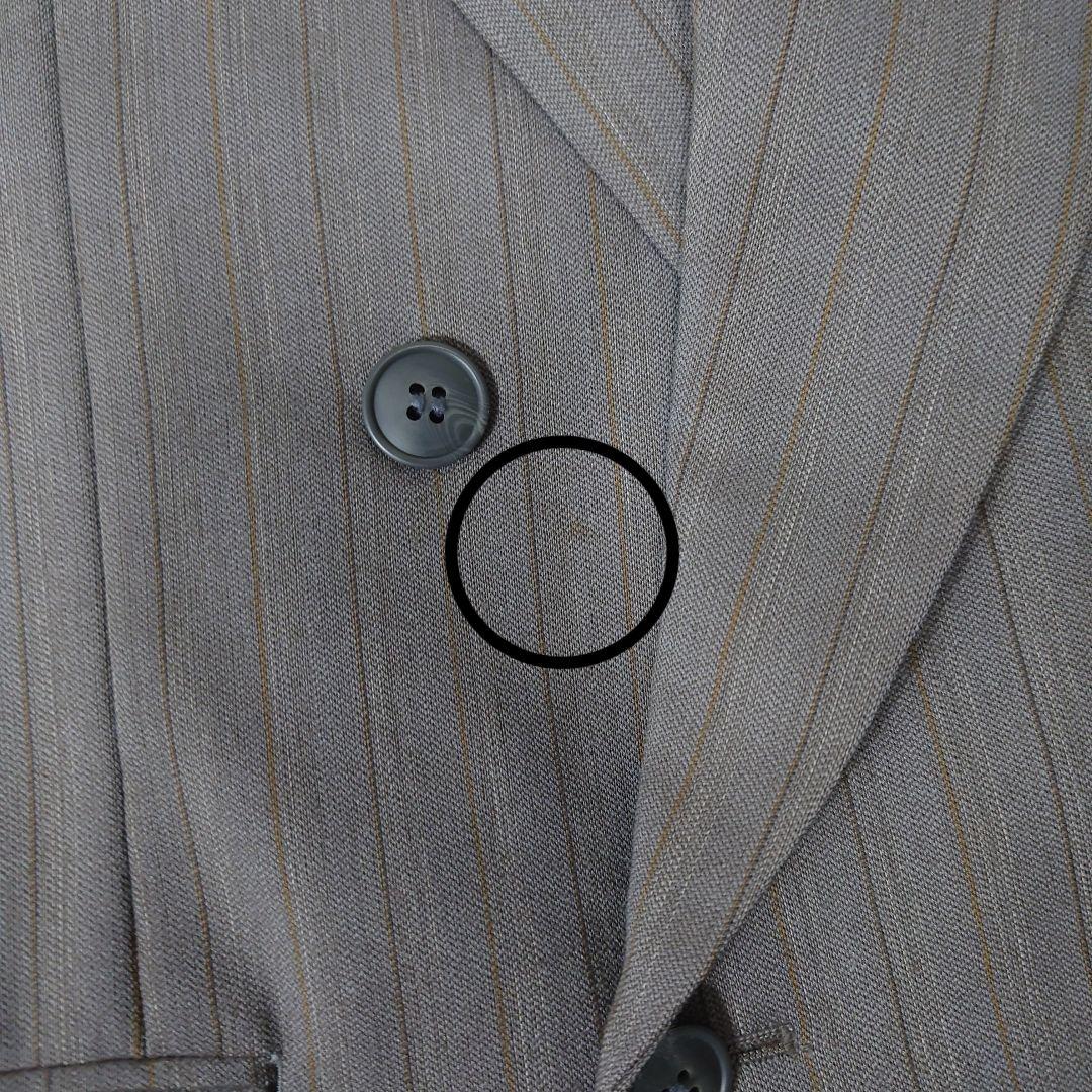 Vintage old clothes gray striped double suit set up