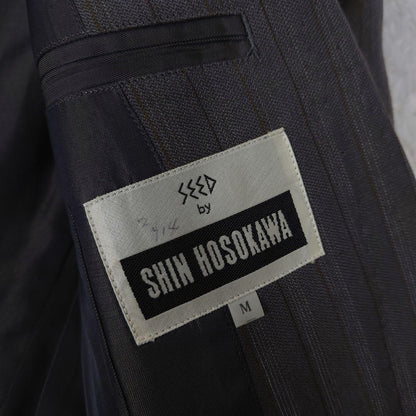 Vintage old clothes gray striped double suit set up