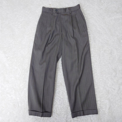 Vintage old clothes gray striped double suit set up