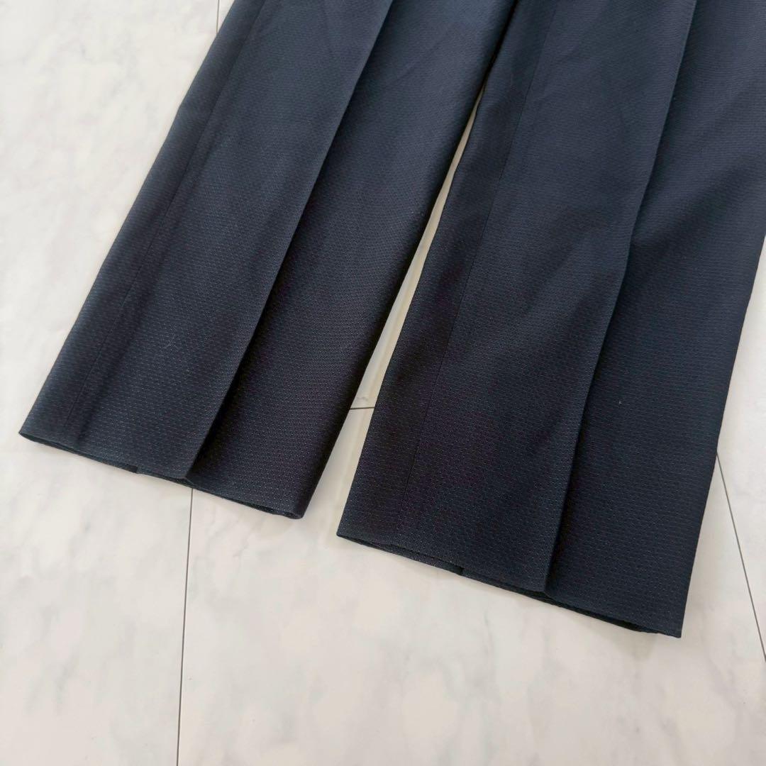 [Good condition] 2-piece business suit set, vest + slacks, thin ◇ Navy, A7-84