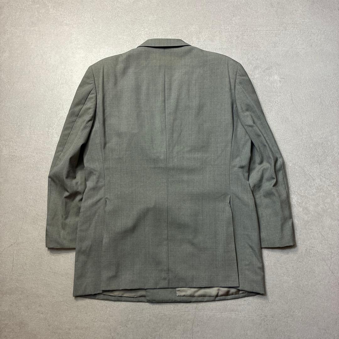 90s Burberry Light Gray Double Jacket 175AB6 Wool Vintage