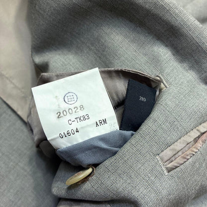 90s Burberry Light Gray Double Jacket 175AB6 Wool Vintage