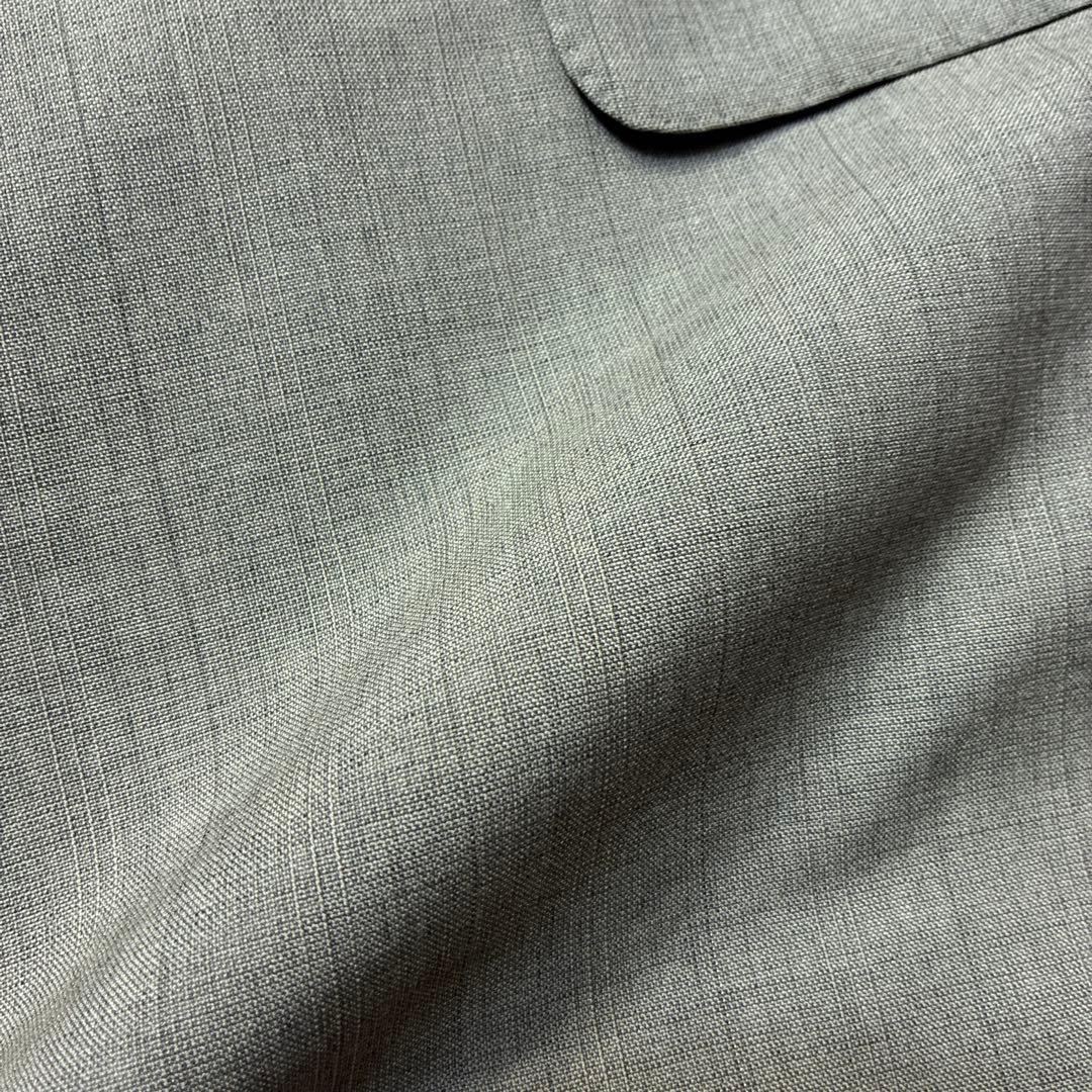 90s Burberry Light Gray Double Jacket 175AB6 Wool Vintage