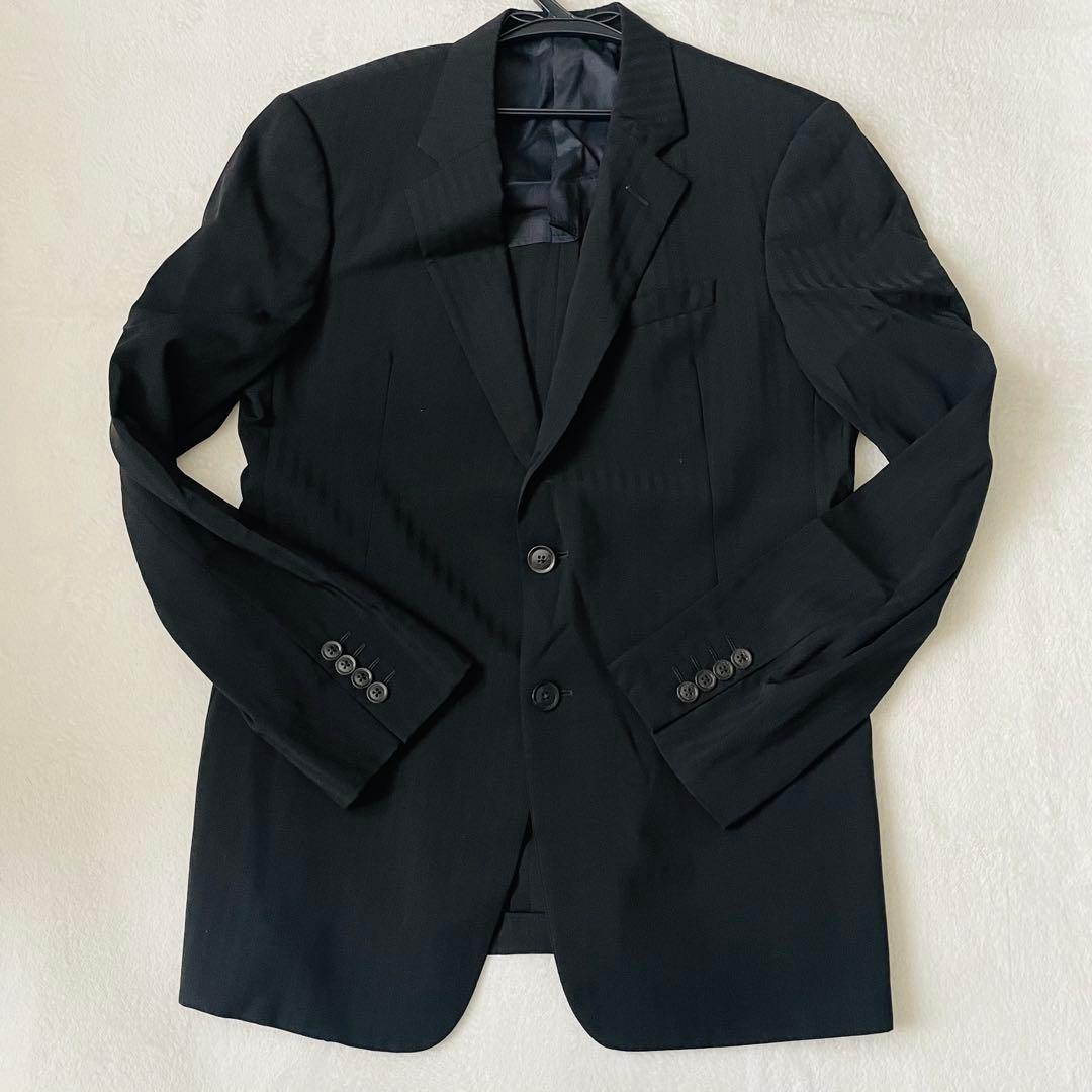 m08 [Extremely beautiful item/XL] Armani Collezioni black suit 2B authentic Italian