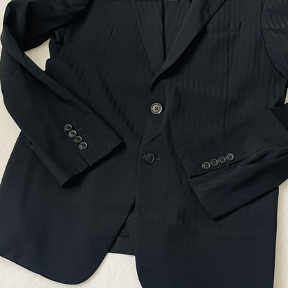 m08 [Extremely beautiful item/XL] Armani Collezioni black suit 2B authentic Italian